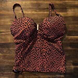 Victoria’s Secret Swim 34DD Tankini Top Underwire Padded Tank Bathing Suit